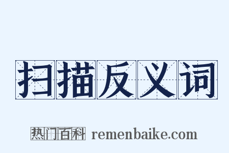 扫描反义词是什么意思的图片